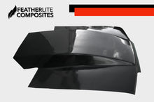 Load image into Gallery viewer, Black Fiberglass hood for Foxbody Mustang by Featherlite Composites