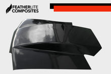 Load image into Gallery viewer, Black Fiberglass hood for Foxbody Mustang by Featherlite Composites