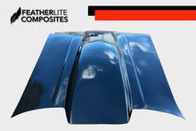 Load image into Gallery viewer, Black 3rd Gen Camaro Hood made by Featherlite Composites. Made of fiberglass.