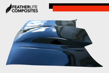 Load image into Gallery viewer, Black 3rd Gen Camaro Hood made by Featherlite Composites. Made of fiberglass.