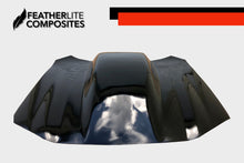 Load image into Gallery viewer, Black 4th Gen Camaro Hood made by Featherlite Composites. Made of fiberglass.