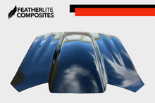 Load image into Gallery viewer, Black 4th Gen Camaro Hood made by Featherlite Composites. Made of fiberglass.
