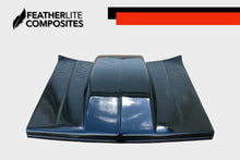 Load image into Gallery viewer, Black S10 Hood by Featherlite Composites.  Made of  fiberglass.

