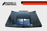 Black S10 Hood by Featherlite Composites.  Made of  fiberglass.