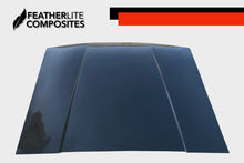 Load image into Gallery viewer, Black Fiberglass Stock Foxbody Hood - 4 eye By Featherlite Composites
