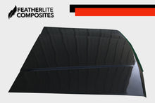 Load image into Gallery viewer, Black Fiberglass Stock Foxbody Hood - 4 eye By Featherlite Composites
