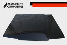 Load image into Gallery viewer, Black Fiberglass Stock Foxbody Hood - 4 eye By Featherlite Composites