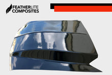 Load image into Gallery viewer, Black Chrysler 300 Hood made by Featherlite Composites. Made of fiberglass.