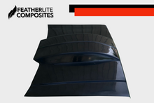 Load image into Gallery viewer, Black Chevrolet C10 Hood made by Featherlite Composites. Made of fiberglass.