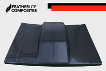 Load image into Gallery viewer, Black Chevrolet C10 Hood made by Featherlite Composites. Made of fiberglass.