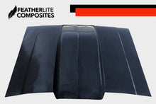Load image into Gallery viewer, Black Chevrolet C10 Hood made by Featherlite Composites. Made of fiberglass.
