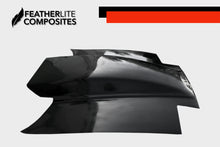 Load image into Gallery viewer, Black fiberglass hood for Nissan 240sx S13 made by Featherlite Composites.