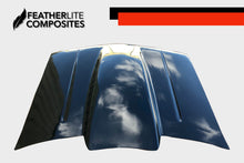 Load image into Gallery viewer, Black Chevy 1500 Hood for years 88-98 by Featherlite Composites.  Made of  fiberglass.