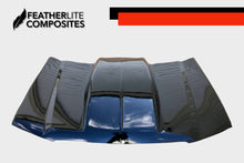 Load image into Gallery viewer, Black Chevy 1500 Hood for years 03-05 by Featherlite Composites.  Made of  fiberglass.