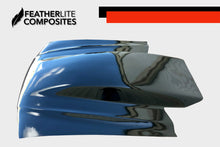 Load image into Gallery viewer, Black SN95 Mustang Hood made by Featherlite Composites. Made of fiberglass.