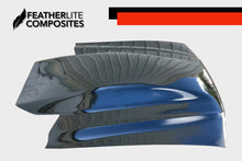 Load image into Gallery viewer, Black SN95 Mustang Hood made by Featherlite Composites. Made of fiberglass.