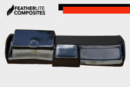 Black fiberglass dash for G Body cars made by Featherlite Composites.