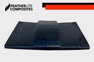 Black Chevrolet C10 Hood made by Featherlite Composites. Made of fiberglass.