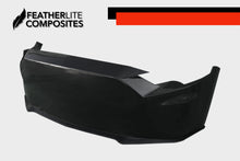 Load image into Gallery viewer, Black fiberglass front bumper for Ford Mustang 2018+ made by Featherlite Composites
