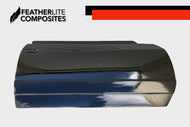 Outside of black fiberglass door for Monte Carlo SS made by Featherlite Composites 
