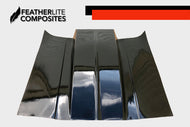 Black Cutlass Bubble Hood made by Featherlite Composites. Made of fiberglass.