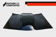 Load image into Gallery viewer, Black 3rd Gen Camaro Hood made by Featherlite Composites. Made of fiberglass.
