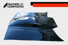 Load image into Gallery viewer, Black 3rd Gen Camaro Hood made by Featherlite Composites. Made of fiberglass.
