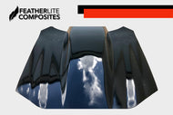 Black 4th Gen Camaro Hood made by Featherlite Composites. Made of fiberglass.