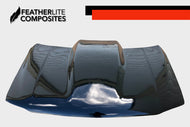 Black GMC Sierra Hood made by Featherlite Composites. Made of fiberglass.