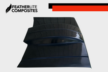 Load image into Gallery viewer, Black Chevrolet C10 Hood made by Featherlite Composites. Made of fiberglass.
