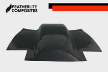 Load image into Gallery viewer, Black fiberglass hood for Nissan 240sx S13 made by Featherlite Composites.
