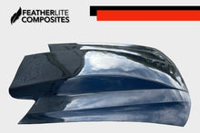 Load image into Gallery viewer, Black fiberglass hood for New Edge Mustang 99-04 made by Featherlite Composites
