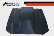 Black Fiberglass 2013-2014 mustang hood By Featherlite Composites