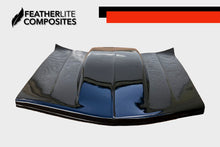 Load image into Gallery viewer, Black S10 V Shape - Pilot Hood by Featherlite Composites.  Made of  fiberglass.  
