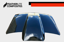 Load image into Gallery viewer, Black Chevy 1500 Hood for years 99-02 by Featherlite Composites.  Made of  fiberglass.  
