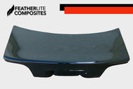 Black fiberglass decklid for SN95 Mustang made by Featherlite Composites