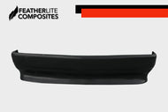 Black fiberglass front bumper for Chevy 1500 made by Featherlite Composites