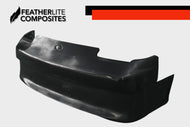 Black fiberglass front bumper for Nissan 240sx S13 made by Featherlite Composites
