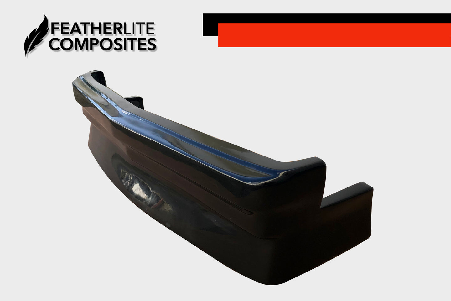 Black fiberglass front bumper for Gen 1 S10 made by Featherlite Composites