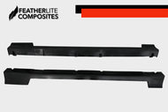 Black Fiberglass Camaro 4th gen sideskirts By Featherlite Composites
