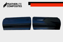 Load image into Gallery viewer, Outside of 2 black fiberglass doors for 4th Gen Camaro made by Featherlite Composites
