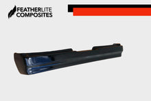 Load image into Gallery viewer, Black fiberglass rear bumper for Malibu made by Featherlite CompositesBlack fiberglass rear bumper for Malibu made by Featherlite Composites
